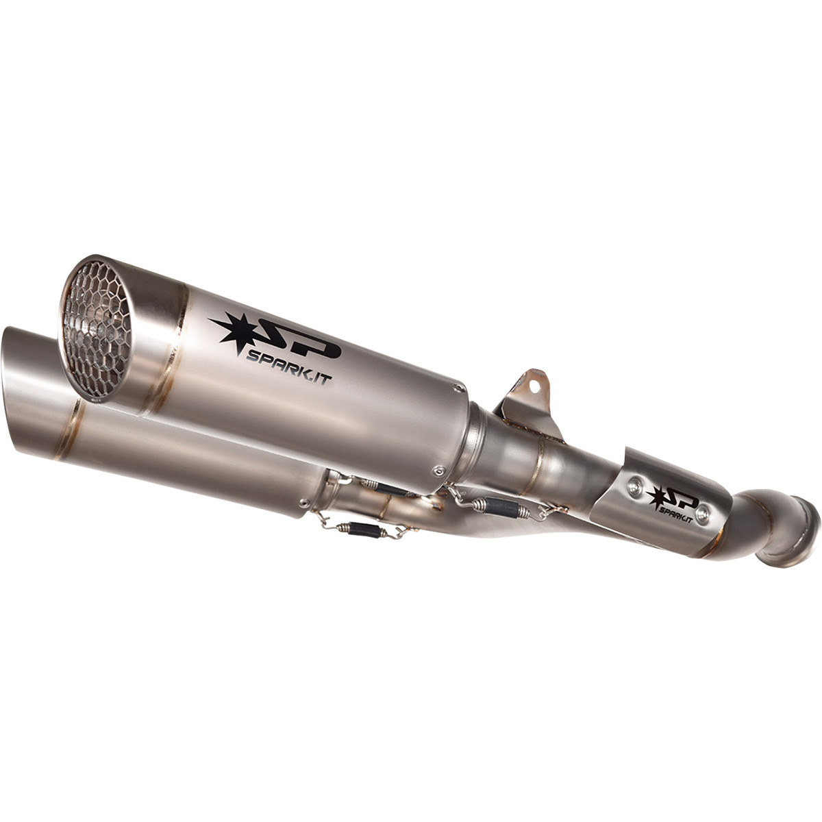 Spark Grid-O dubbel Slip-on uitlaat systeem Titanium voor KTM 790 / 890 Duke