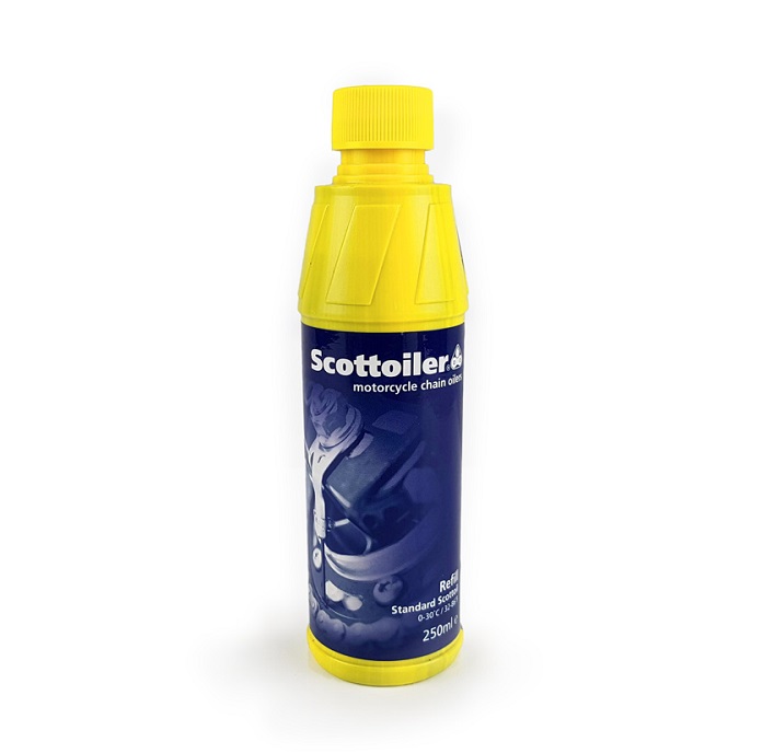 Scottoiler Navul-flacon blauw 250 ml kettingolie voor `winter gebruik