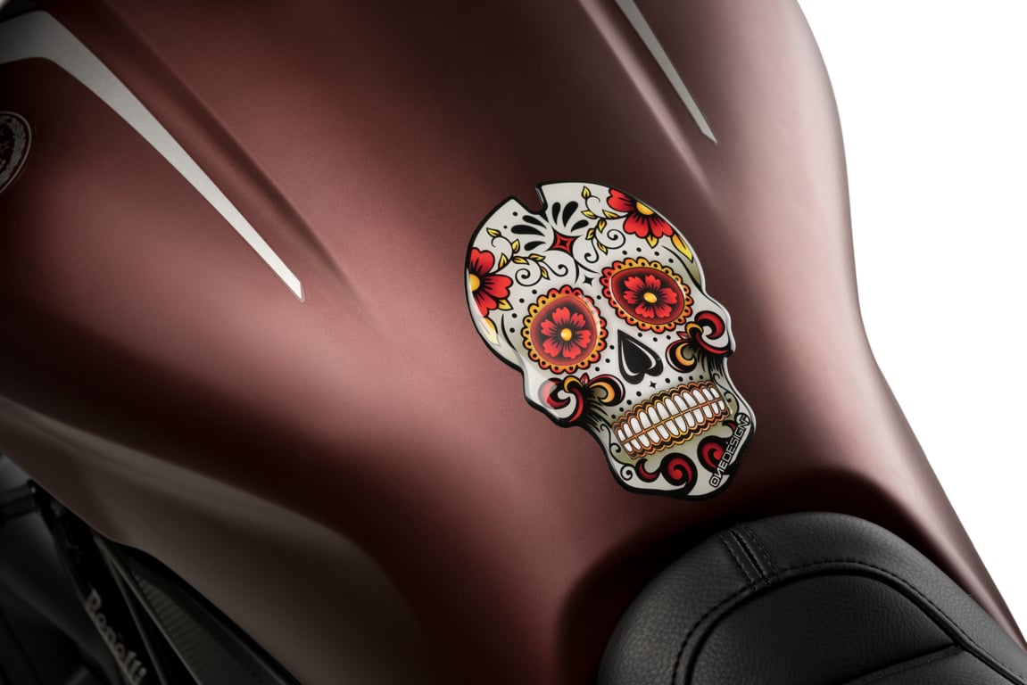 Puig Motorfiets Tankpad Skull Rood