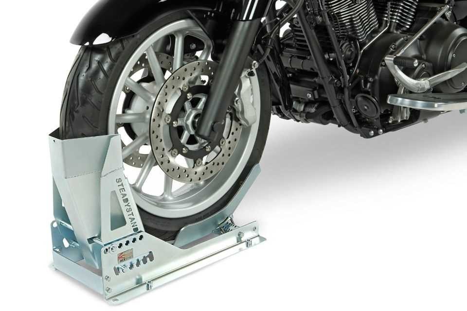 Acebikes SteadyStand® Multi Fixed motorfiets inrij wielklem voor vaste montage