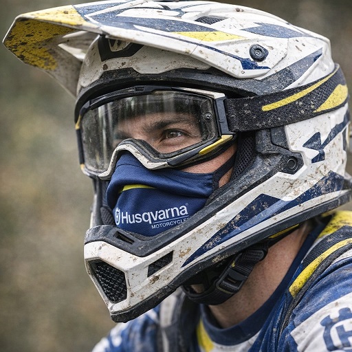Husqvarna FACE MASK Stofkap / Mondkapje voor MX Enduro en MTB