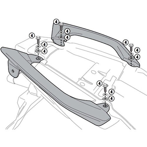 Givi 4103KIT Bevestigingskit om de PL4103CAM te monteren