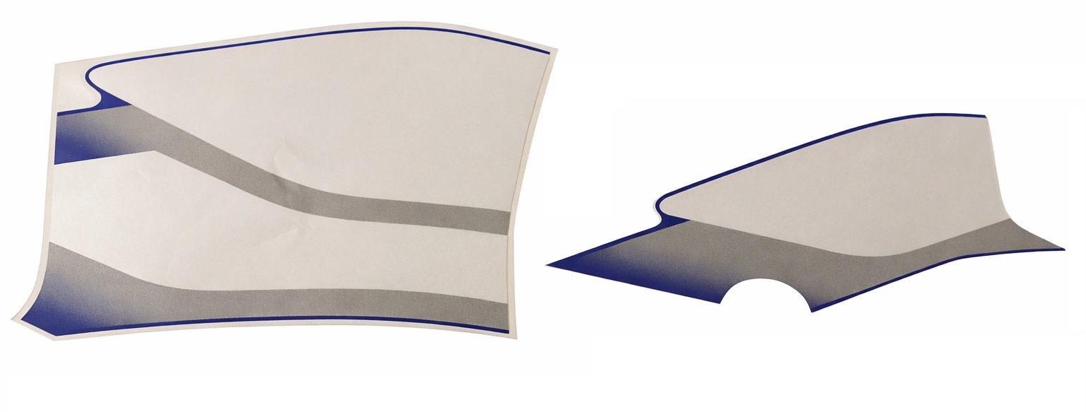 Yamaha Embleem Sticker set YZF-R1 onderkuip rechts Wit Blauw 4XV-28303-10