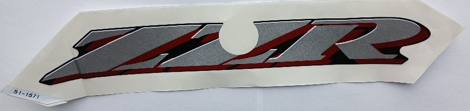 Kawasaki embleem ZZR600 Kuip links zilver – rood 56051-1571