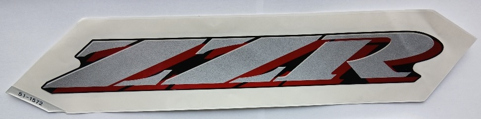 Kawasaki embleem ZZR600 `ZZR´ zilver – rood 56051-1572