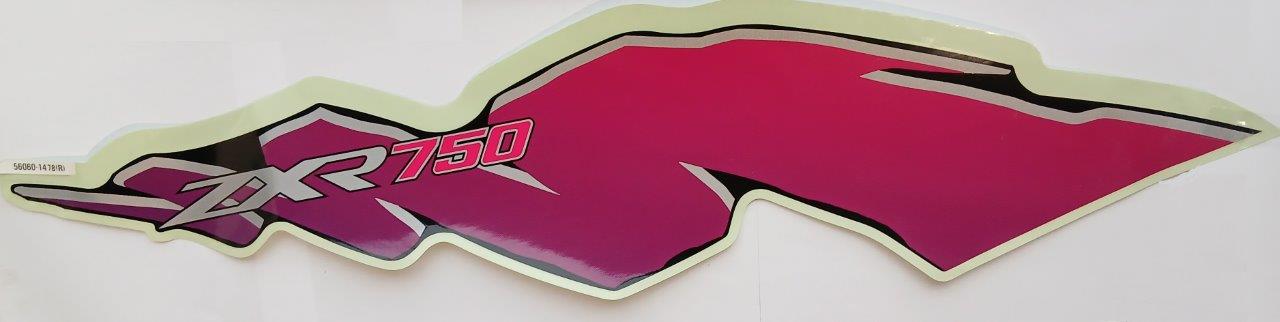 Kawasaki embleem ZXR750 1993 Zijkap rechts Paars zwart 56060-1478