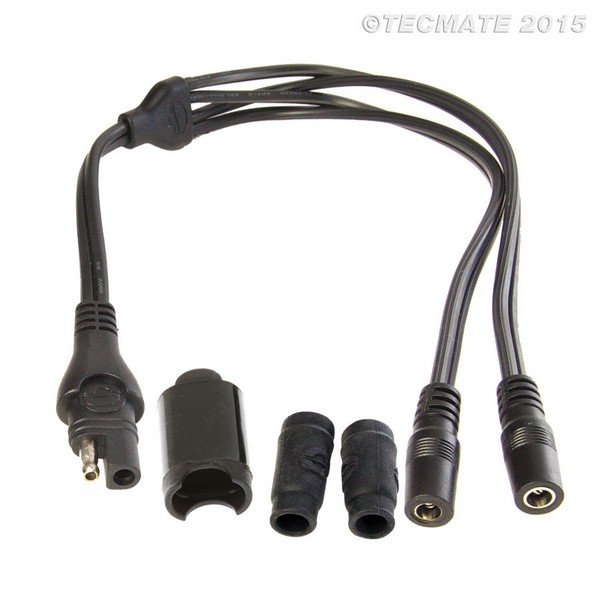 Tecmate Optimate O-35 Y-splitter SAE naar 2 DC-uitgangen voor verwarmde kleding
