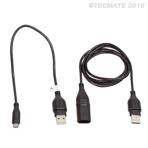 Tecmate Optimate O-112 USB adapter naar micro USB + verlengkabel