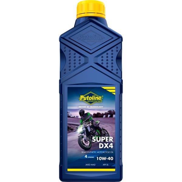 Putoline 1 liter Super DX4 10W-40 semi-synthetische 4-takt motorfietsolie