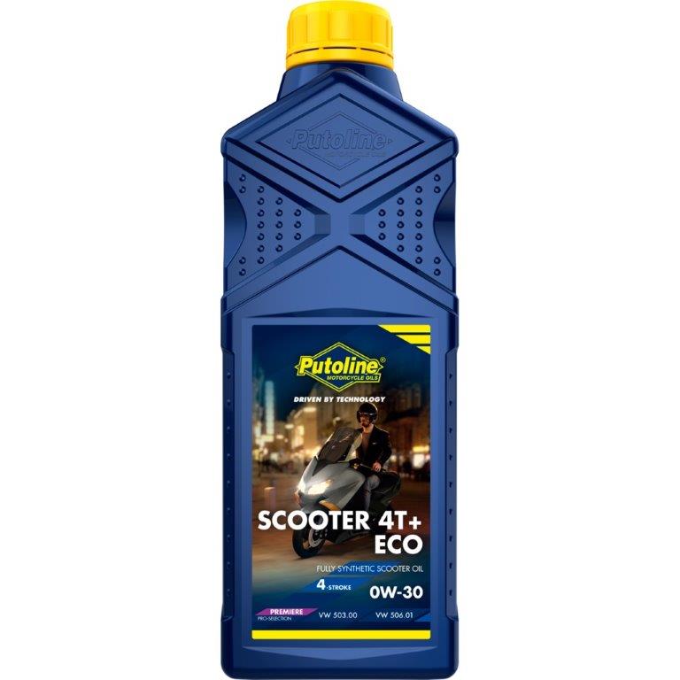 Putoline 1 liter Scooter 4T+ ECO 0W-30 vol-synthetische 4-takt motorfietsolie