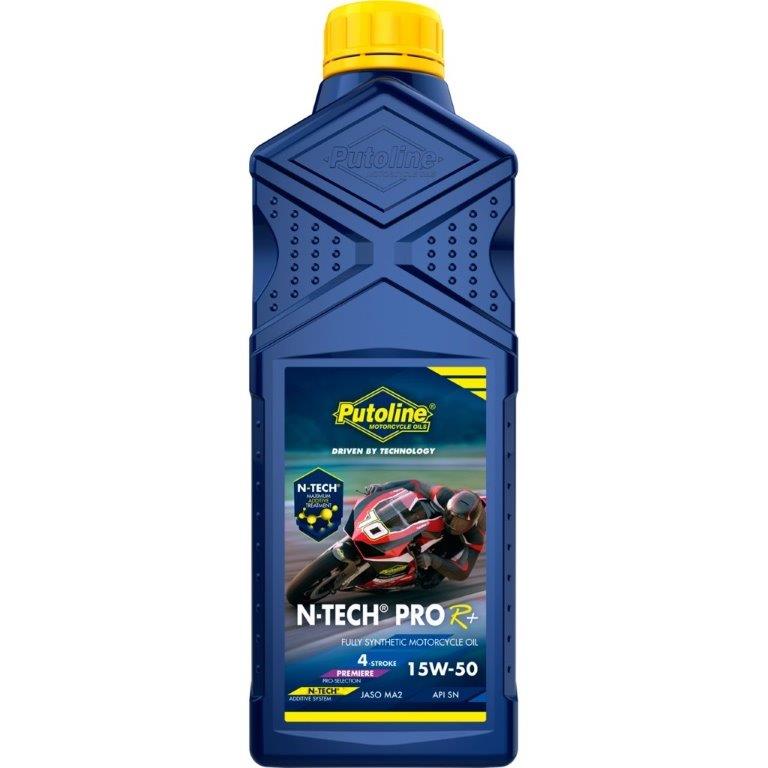 Putoline 1 liter N-TECH® Pro R+ 15W-50 vol-synthetische 4-takt motorfietsolie