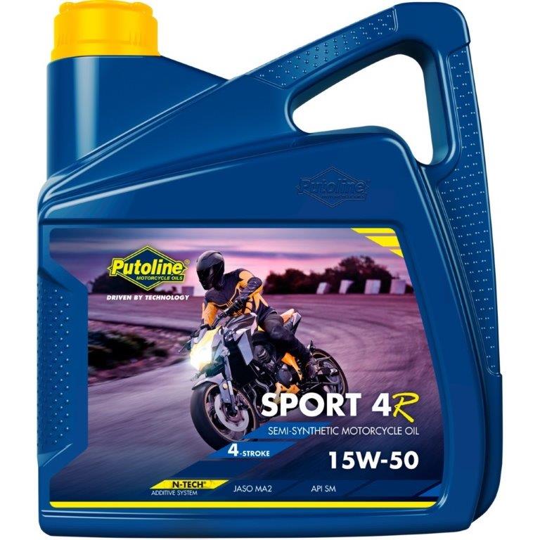 Putoline 4 liter Sport 4R 15W-50 semi-synthetische 4 takt motorfietsolie
