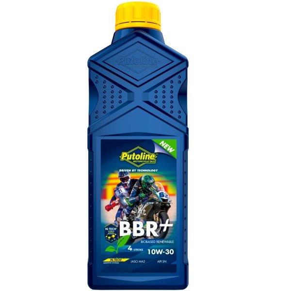 Putoline 1 liter N-TECH® BBR+ 10W-30 vol-synthetische biobased 4-takt motorfietsolie