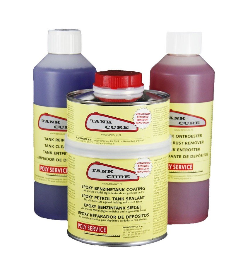 Tankcure tankreparatie set voor motorfiets benzinetanks groter dan  20 ltr
