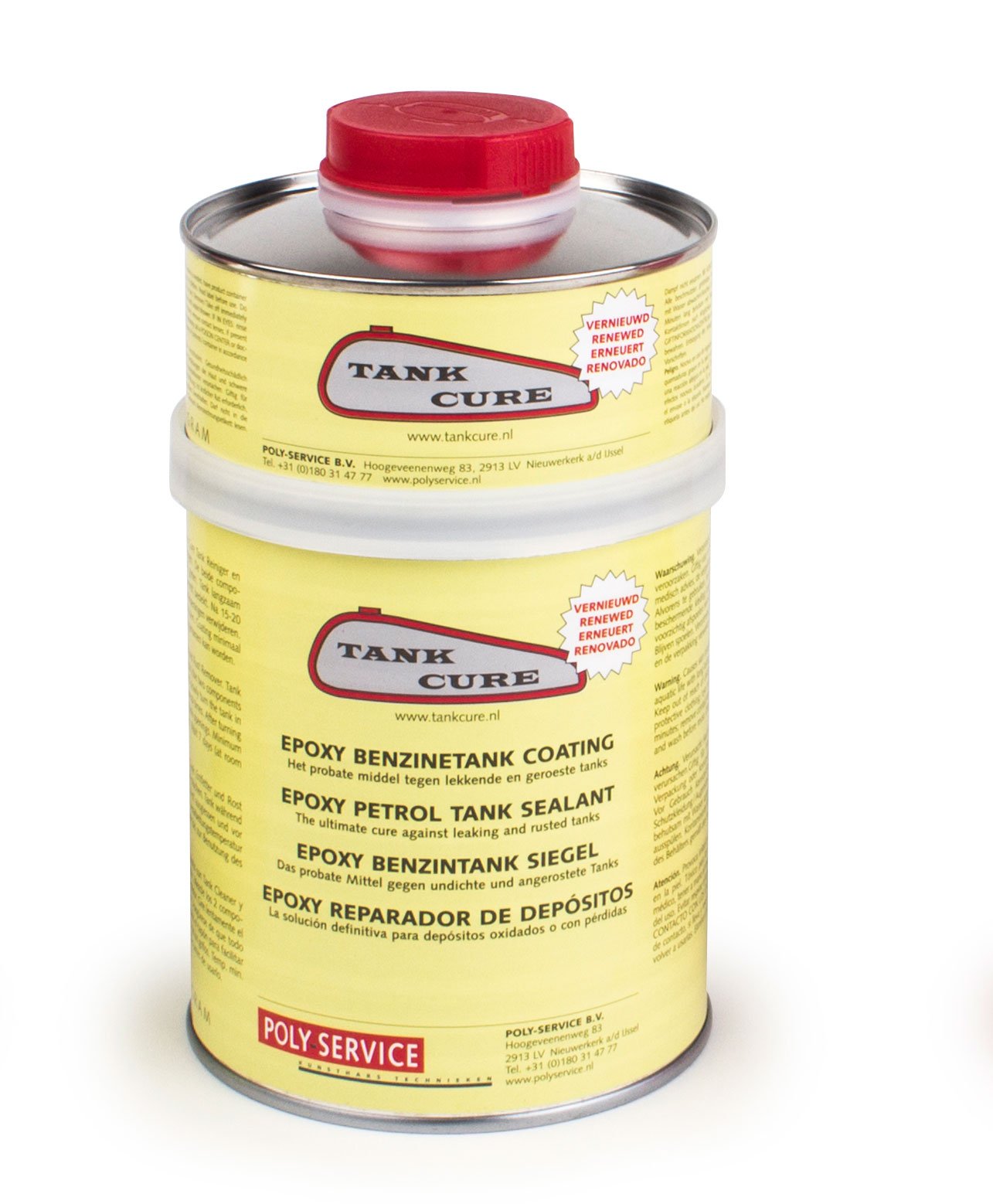 Tankcure epoxy sealant 600 gr coating voor reparatie van motorfiets benzinetanks