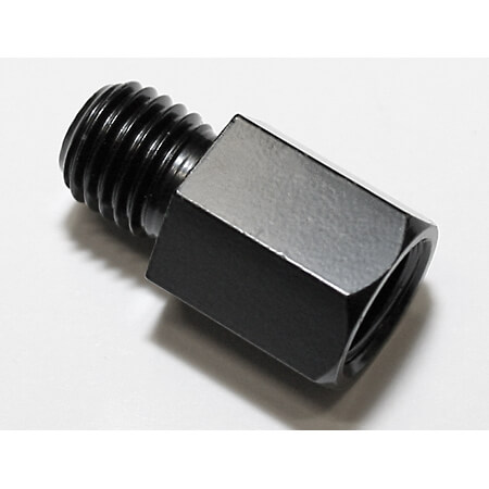Spiegel Adapter M10 Rechtse Draad naar M10 Rechtse Draad Zwart
