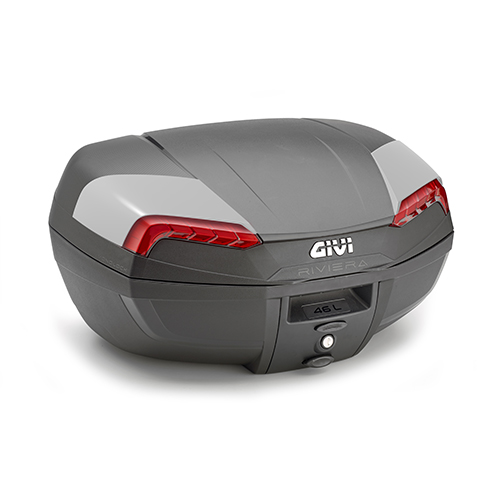 Givi E46N topkoffer 46L RIVIERA zwart met rode reflector