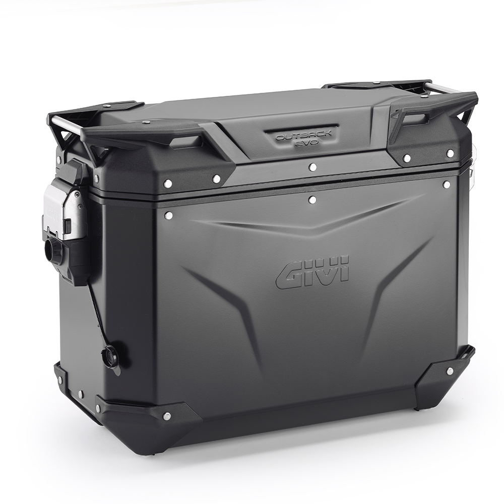 Givi OBKEV37BL Trekker Outback EVO zwart aluminium zijkoffer links, 37  Liter, verkocht zonder slot