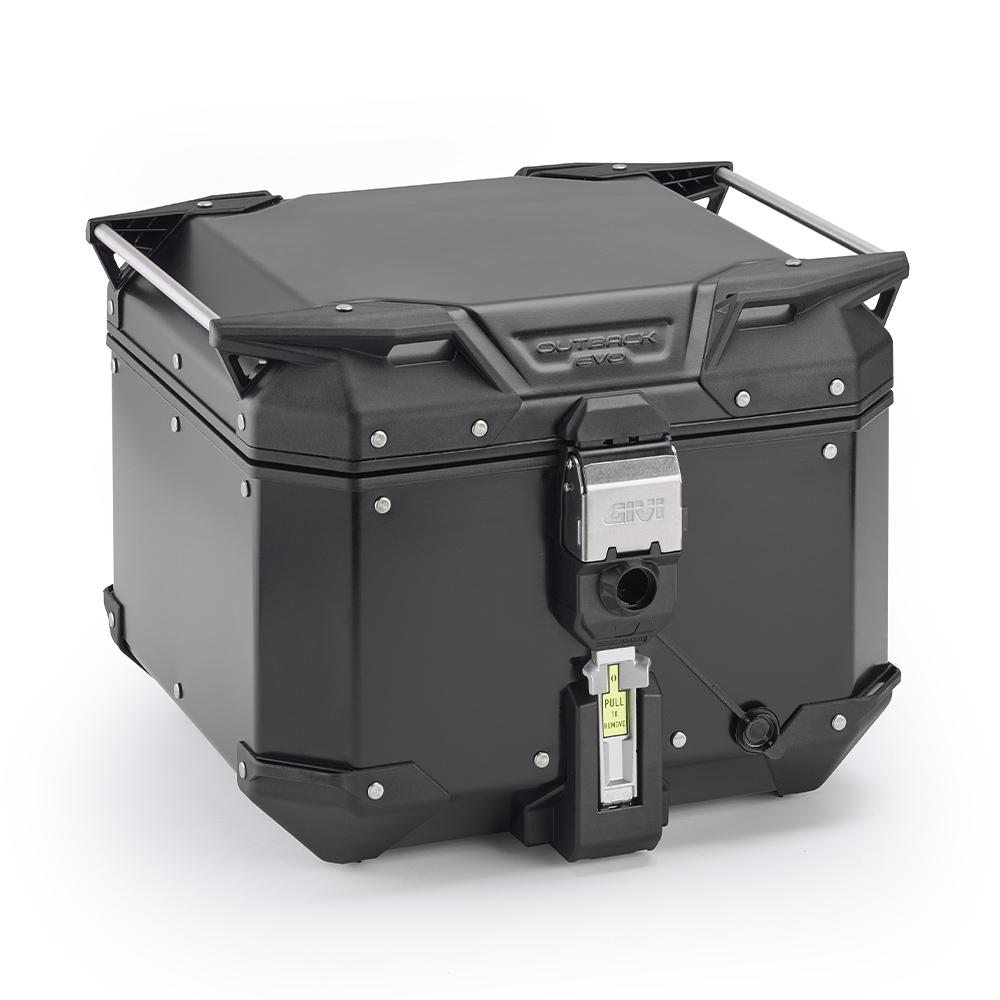 Givi Trekker Outback EVO zwart aluminium topkoffer, 42  Liter, Monokey, verkocht zonder slot