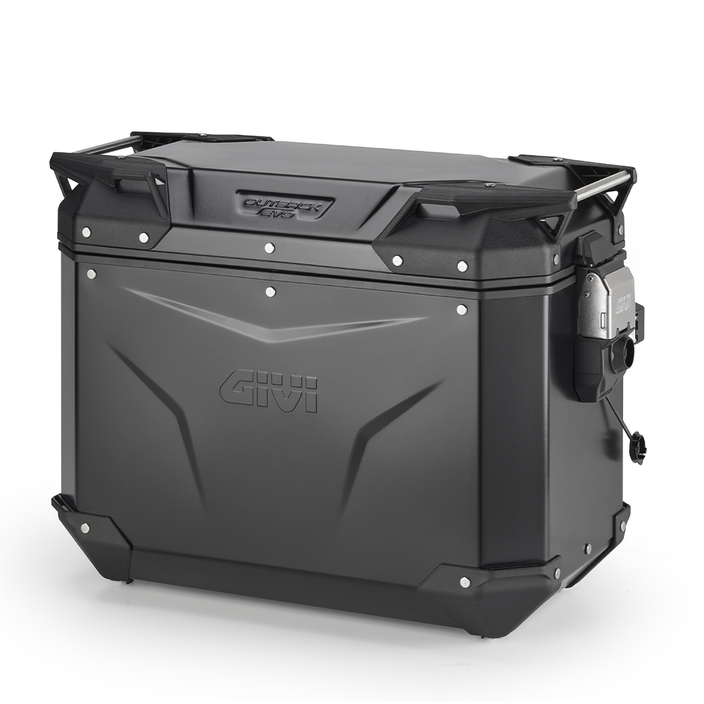 Givi OBKEV44BL Trekker Outback EVO zwart Aluminium zijkoffer links 44 Liter, verkocht zonder slot