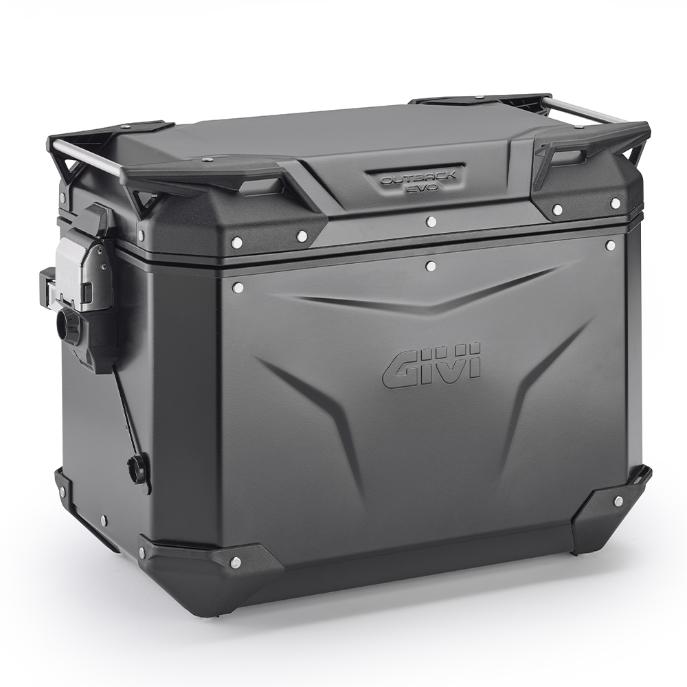 Givi OBKEV48BR Trekker Outback EVO zwart aluminium zijkoffer rechts, 48  Liter, verkocht zonder slot