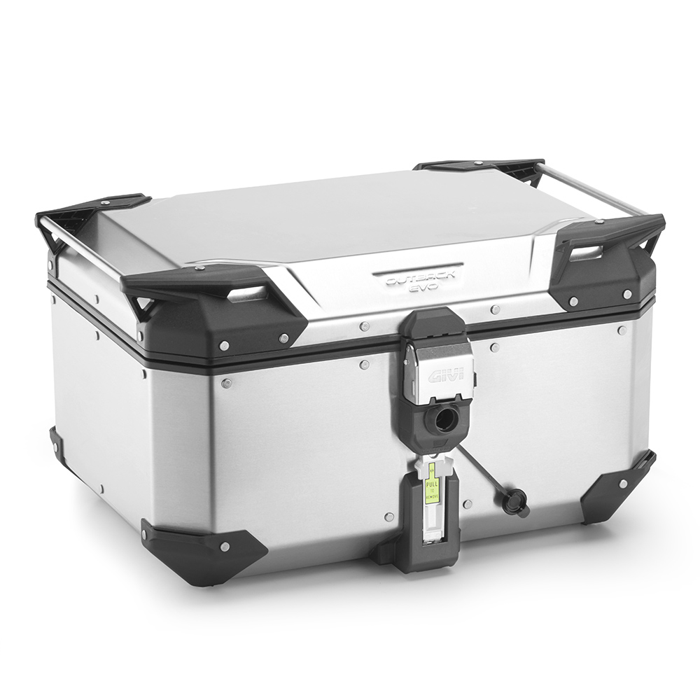Givi OBKEV58AA Trekker Outback EVO Geanodiseerde aluminium topkoffer Monokey 58 Liter, verkocht zonder slot