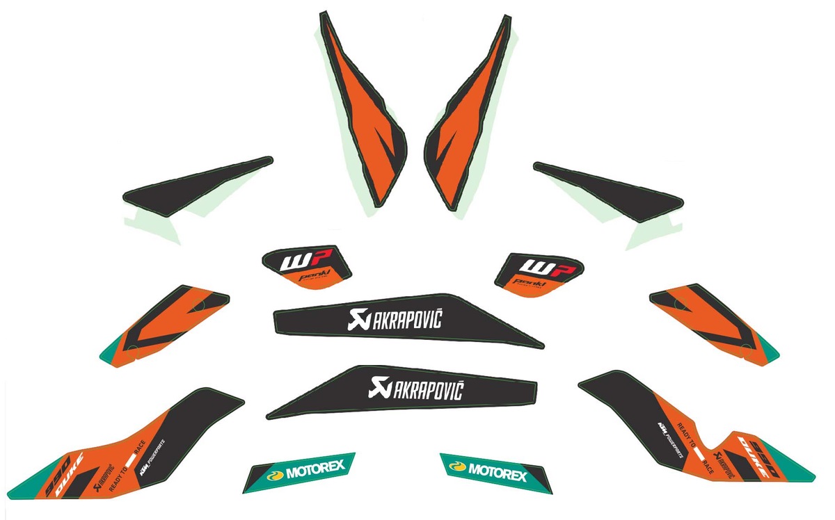 KTM Factory Graphics Stickerset 990 Duke R 2024-2026