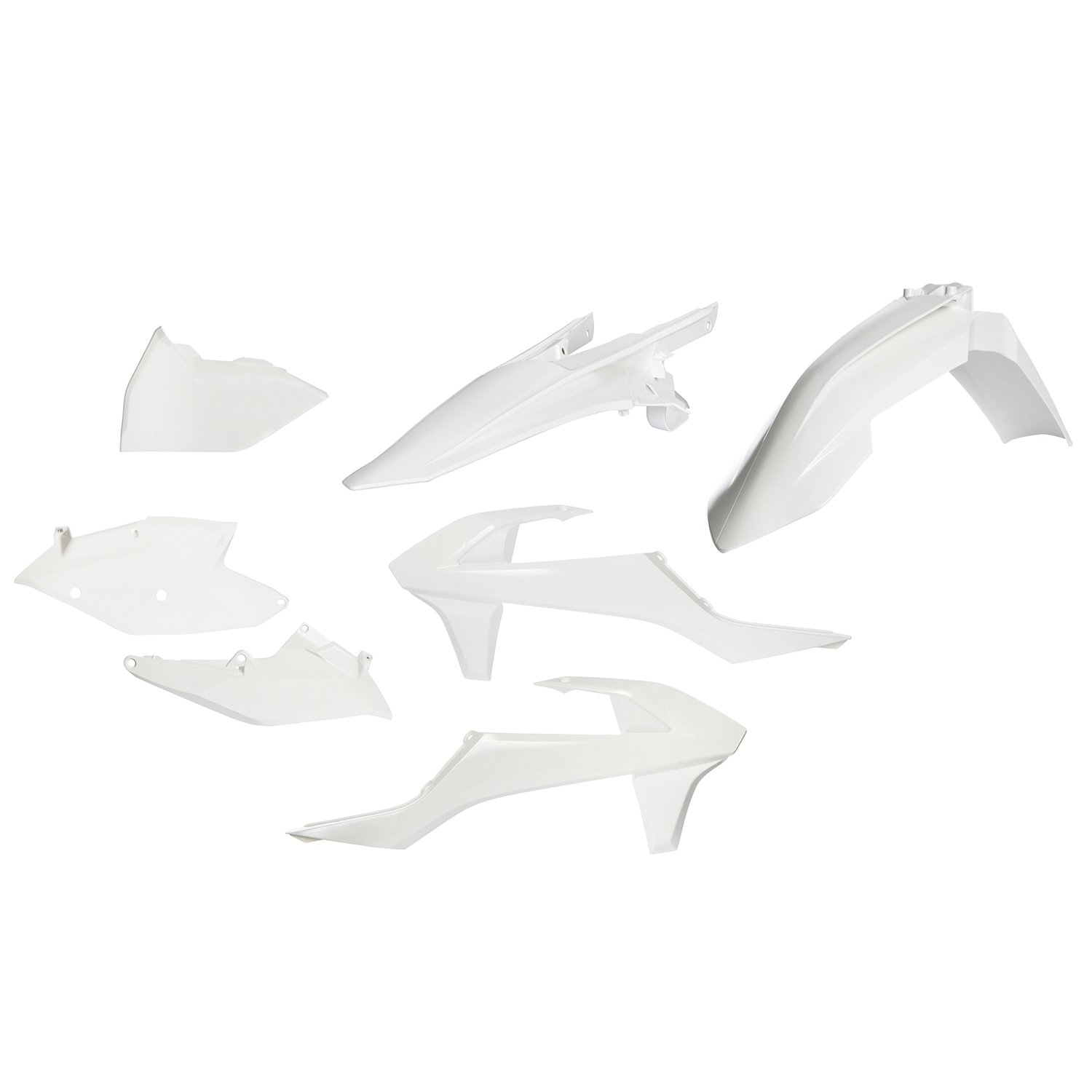 KTM plastic set wit voor KTM 450 / 530 EXC 2007 – 2010