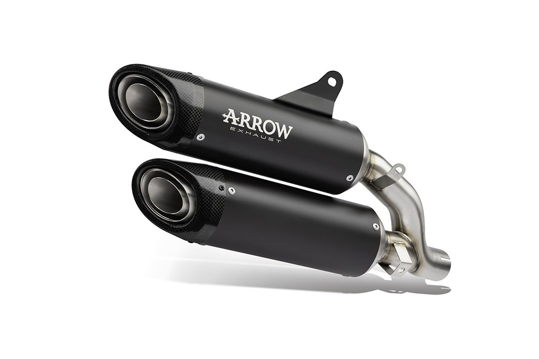 ARROW Dark ROUND-SIL motorfiets uitlaat voor Ducati Monster 937 vanaf 2021
