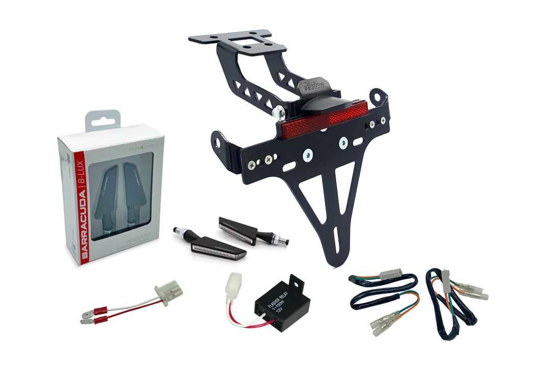 Alpha Technik Kentekenplaathouder Kit met knipperlicht voor Kawasaki Ninja 400