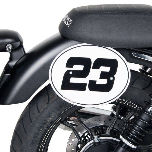 Barracuda nummerplaat set zijkant Moto Guzzi V7 II modellen