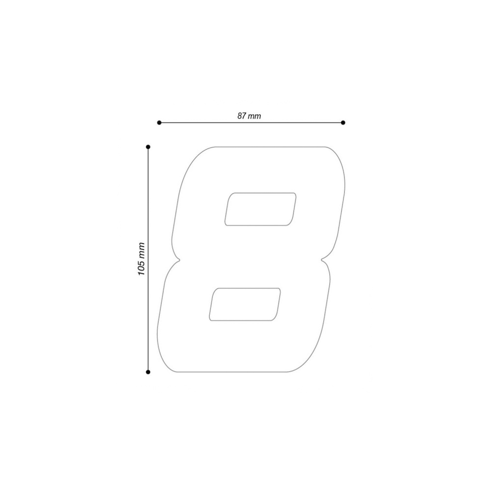 Barracuda sticker startnummer 3 zwart
