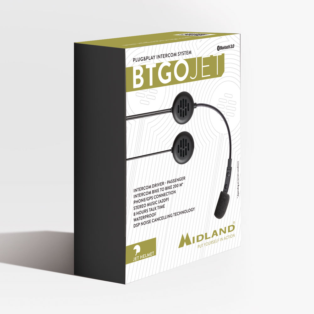 Midland BT GO Jet Single motorfiets intercomsysteem