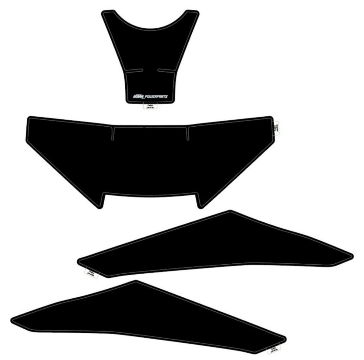 KTM Tank Bescherming Sticker Set 1390 Super Duke R / EVO Vanaf 2024
