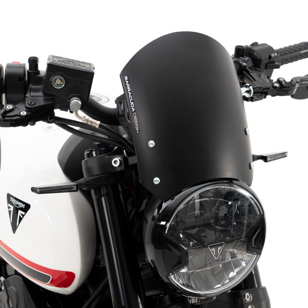Barracuda Aluminium Windscherm Classic Triumph Trident 660 Zwart