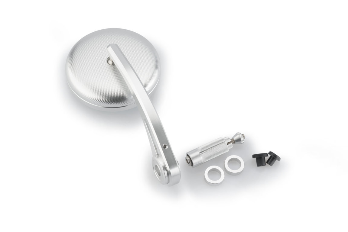 Puig Aluminium Stuureind Spiegel Grand Tracker Zilver