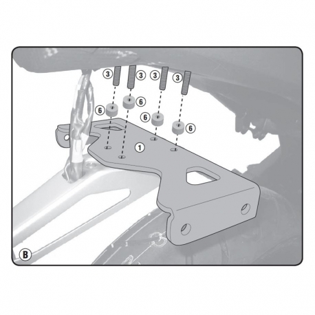 Givi 1152KIT Voor Montage 1176FZ Zijkofferrek Op Honda CB 500 F 2019-2021