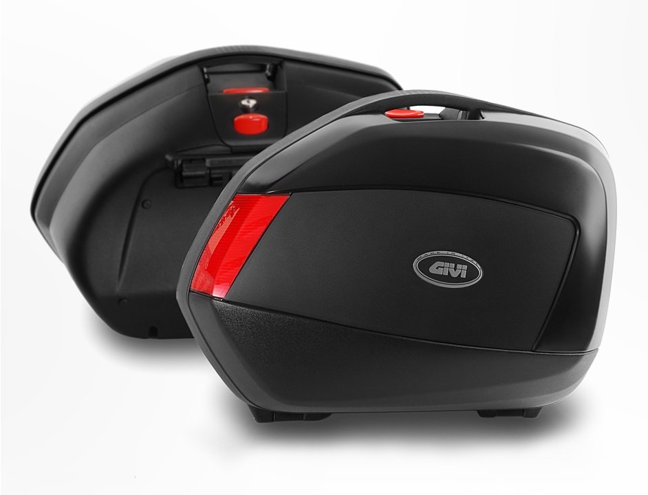 Givi V35N Kofferset Zwart kunststof met rode reflectors
