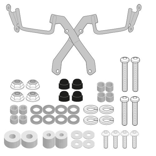 Givi Bevestigingskit A3122A Voor montage 3122S Windscherm SUZUKI GSX S1000 vanaf 2021 t/m 2023