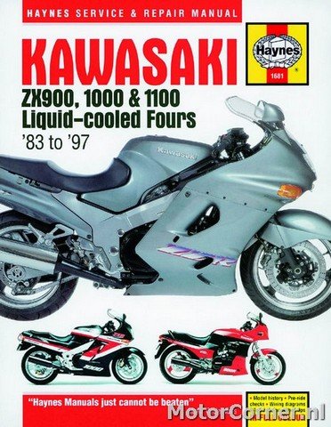 Werkplaatsboek Haynes Kawasaki GPZ900 , GPZ1000RX, ZZR1100 1984 tot 1997