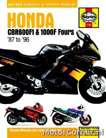 Werkplaatsboek Haynes Honda CBR600F en CBR1000F (87-96)