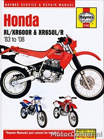 Werkplaatsboek Haynes Honda XL600R, XR600R en XR650L/R 1983 tot 2008