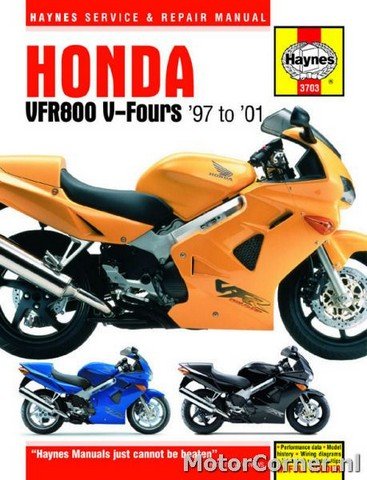 Werkplaatsboek Haynes Honda VFR800F  1997 tot 2001