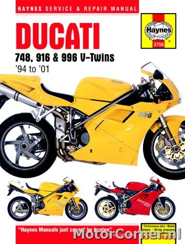 Werkplaatsboek Haynes Ducati 748 , 916 en 996 (94-01)