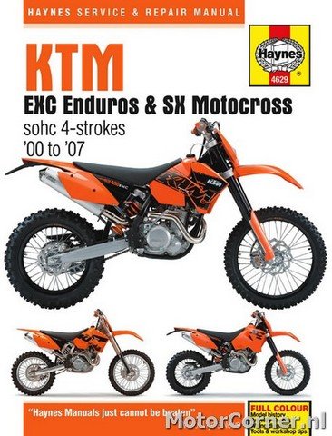 Werkplaatsboek HAYNES KTM 250 , 400 en 520 EXC SX 2002 tot 2007
