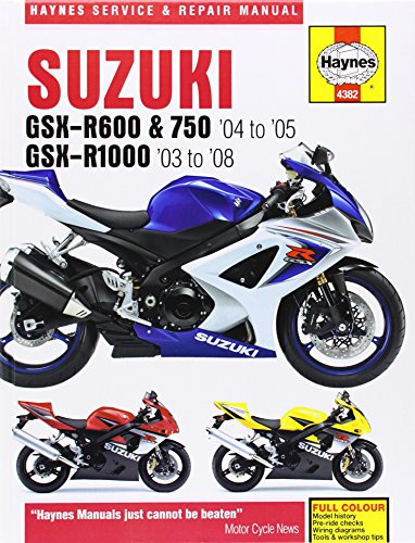 Werkplaatsboek Haynes Suzuki GSX-R600, GSX-R750 (04/05) en GSX-R1000 (03/08)