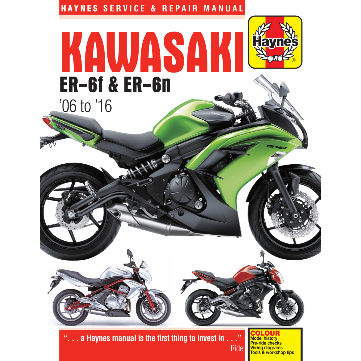 Werkplaatsboek Haynes Kawasaki ER-6N & ER-6F 2006 tot 2016