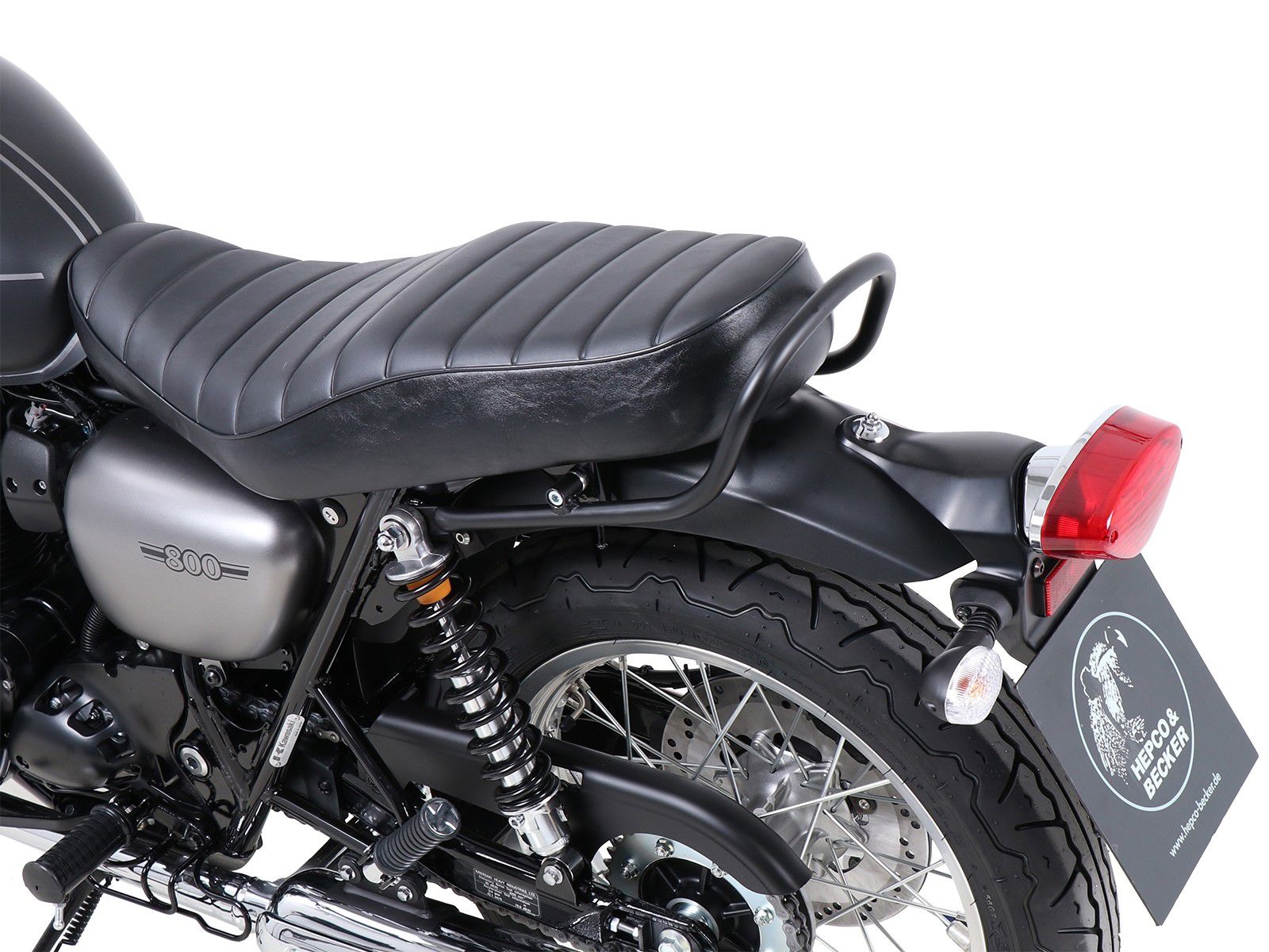 Hepco&Becker Duopassagier handgreep zwart voor Kawasaki W800 Steet/Cafe vanaf 2019