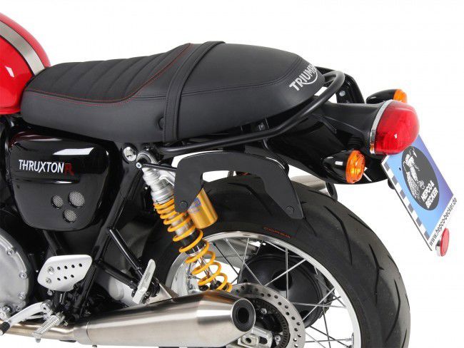 Hepco&Becker Duopassagier handgreep zwart voor Triumph Thruxton/R1200 vanaf 2016