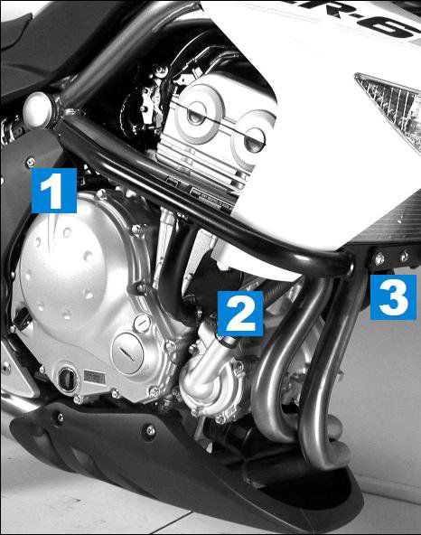 Hepco&Becker Valbeugel zwart voor Kawasaki ER tot 206N 2006 tot 2008